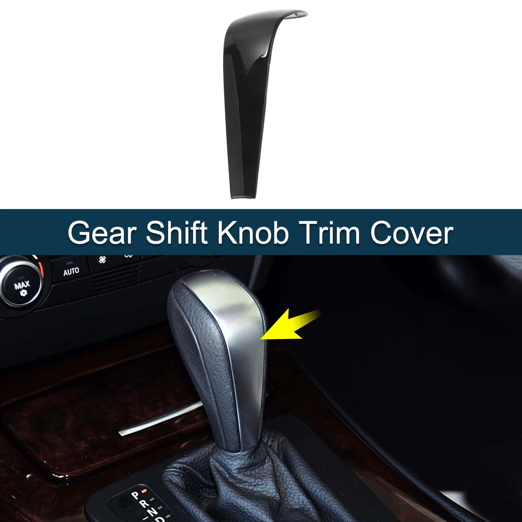 ABS Gear Shift Knob Cover Sticker for BMW 1 3 Series Z4 X1 (E90 E92) Black
