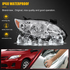 Pair of Front Headlights Assembly for Toyota Corolla (2011–2013)