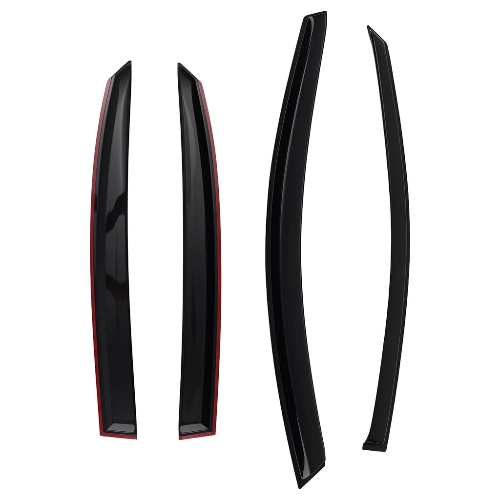 Set of 4 Window Visor Rain Guards for Kia Rio (2018–2023) Black Tinted