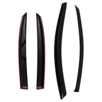 Set of 4 Window Visor Rain Guards for Kia Rio (2018–2023) Black Tinted