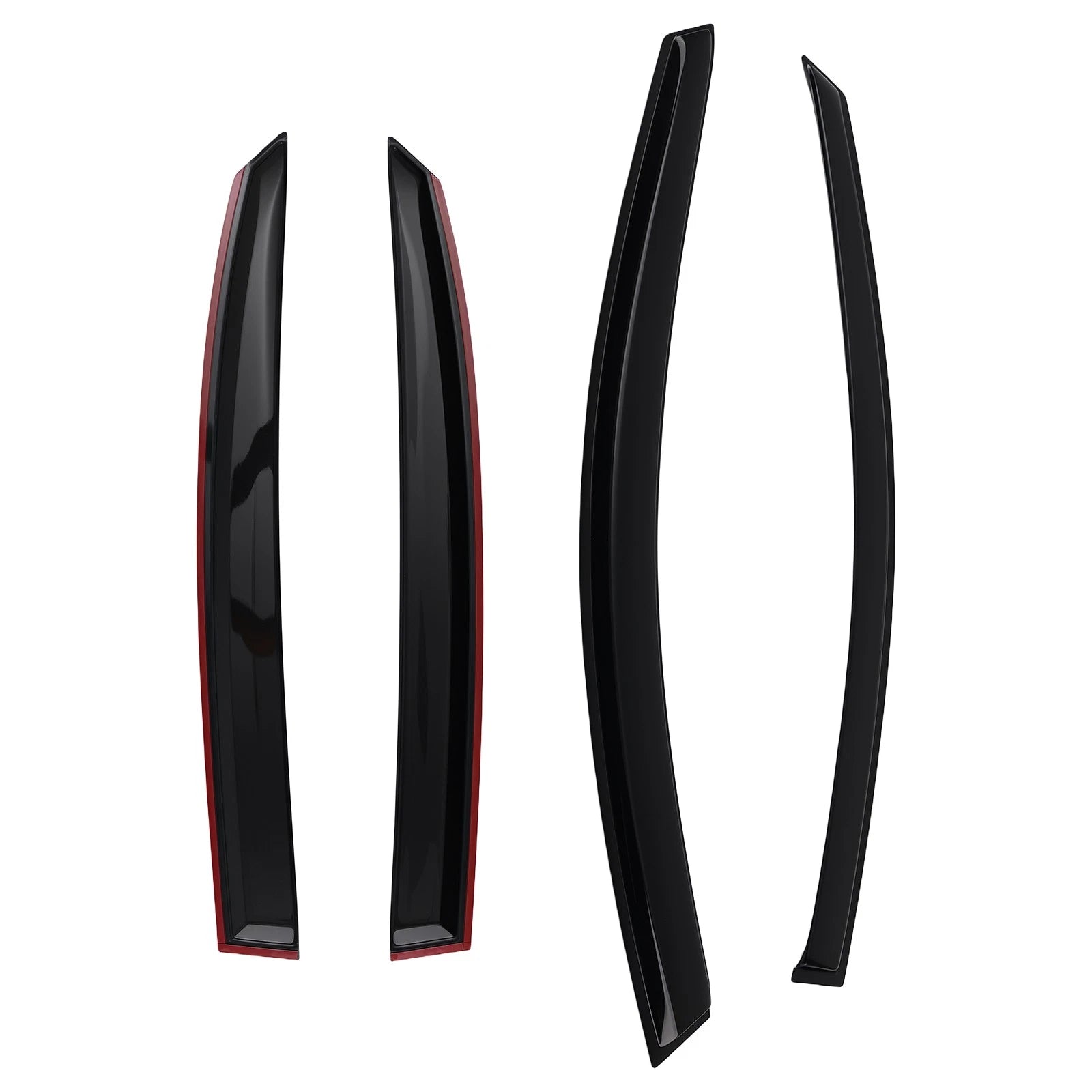 Set of 4 Window Visor Rain Guards for Kia Rio (2018–2023) Black Tinted