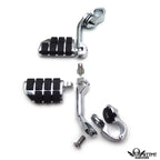 5" Adjustable Waffle Highway Footpegs 1.25" for Harley Sportster Softail Electra Glide