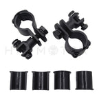 Pair Black Foot Peg Mounts for Harley (1 1/4" Engine Guard)