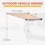 Folding Shade Awning for Outdoor Camping (6.5" L x 9.8" W)
