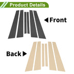 Set of 6 Door Pillar Window Trim for BMW 5-Series (2004–2010) Carbon Fiber