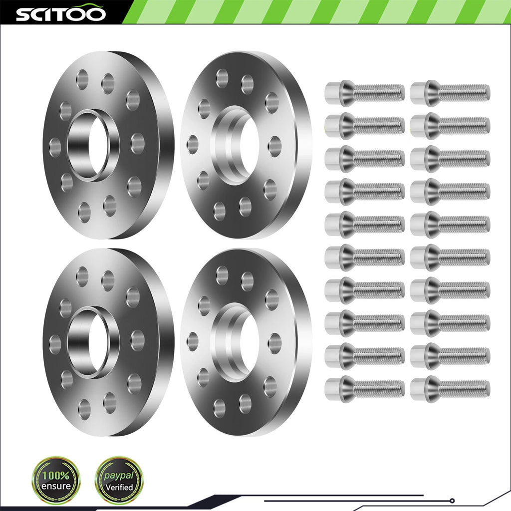 4X 17mm Hub Centric Wheel Spacers 5x100 & 5x112 14x1.5 for Audi A3 A4 VW Passat