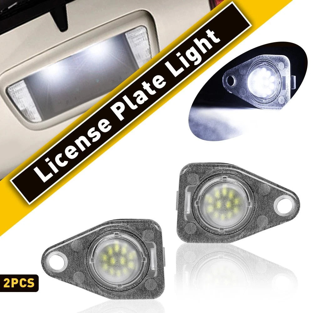 Set of 2 Rear Bumper License Plate Light Lamps for Mercury Monterey (2004–2007)