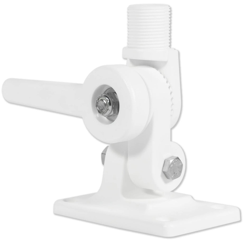 Antenna Mount for Boat VHF Marine Radio (1" Standard, White Nylon)