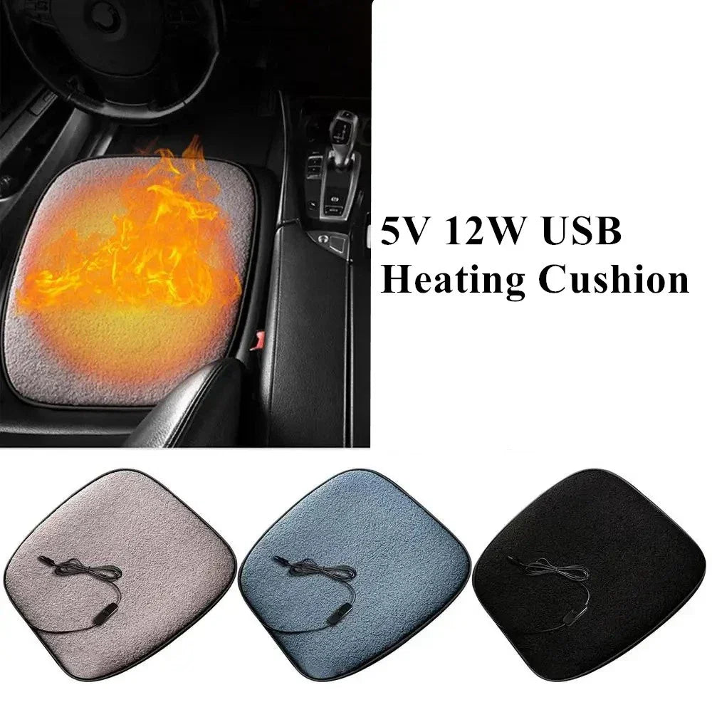 12W 5V USB Car Heating Cushion Seat Heater Winter Warmer x1