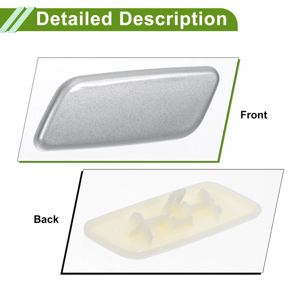 Front Left Washer Nozzle Cover for Toyota Prado (2012–2015) 8504560090 Silver Tone