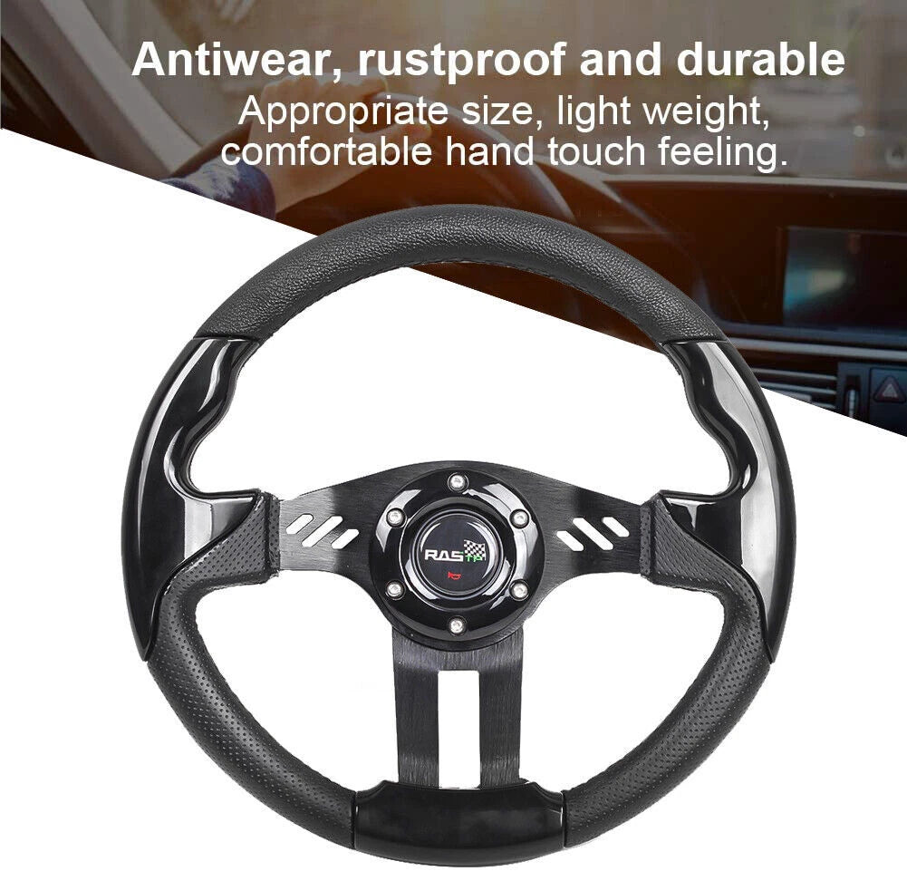 13" Racing Steering Wheel with Hub Adapter for Ford Mustang (1984–2004)