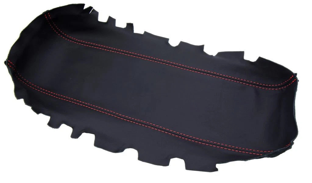 Leather Synthetic Console Armrest Cover for Chevy Equinox (2010–2017) Red Stitch