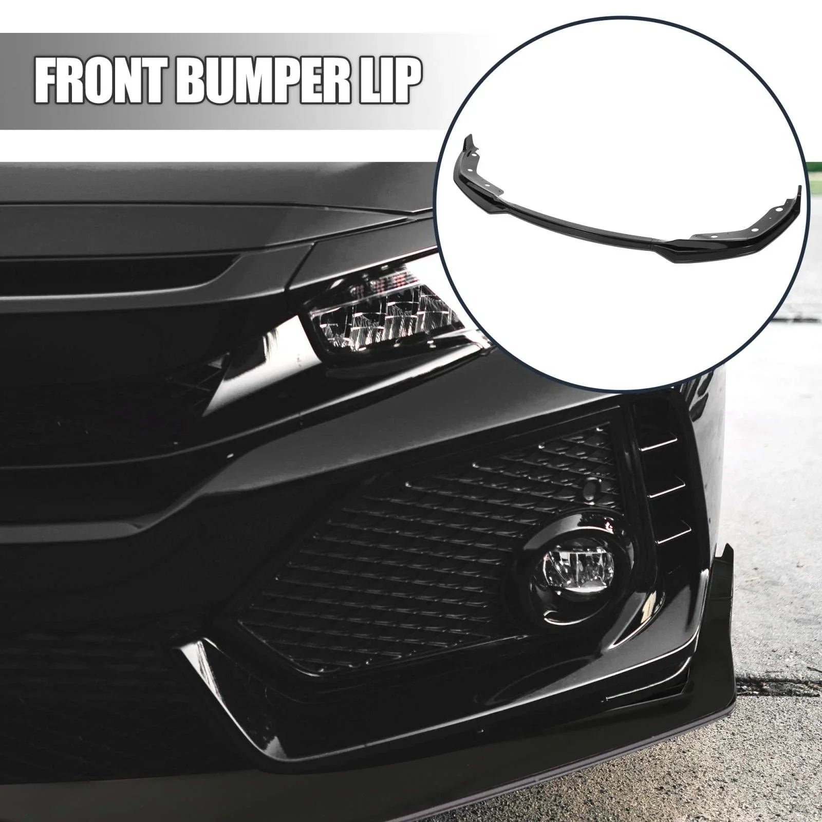 Glossy Black Bumper Lip Splitter Set for BMW 3 Series G28 (2019 - 2021)