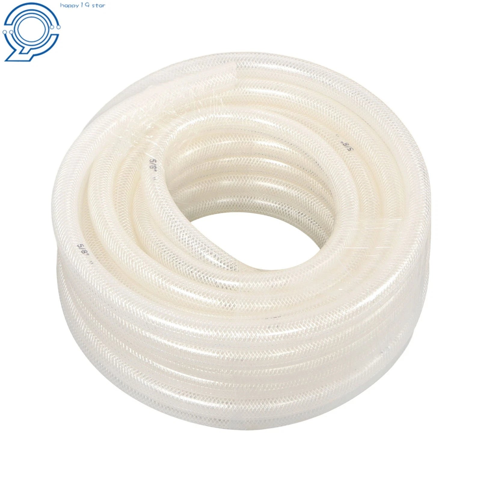 Clear Braided PVC Hose for Various Applications (50 Ft, 5/8" ID)