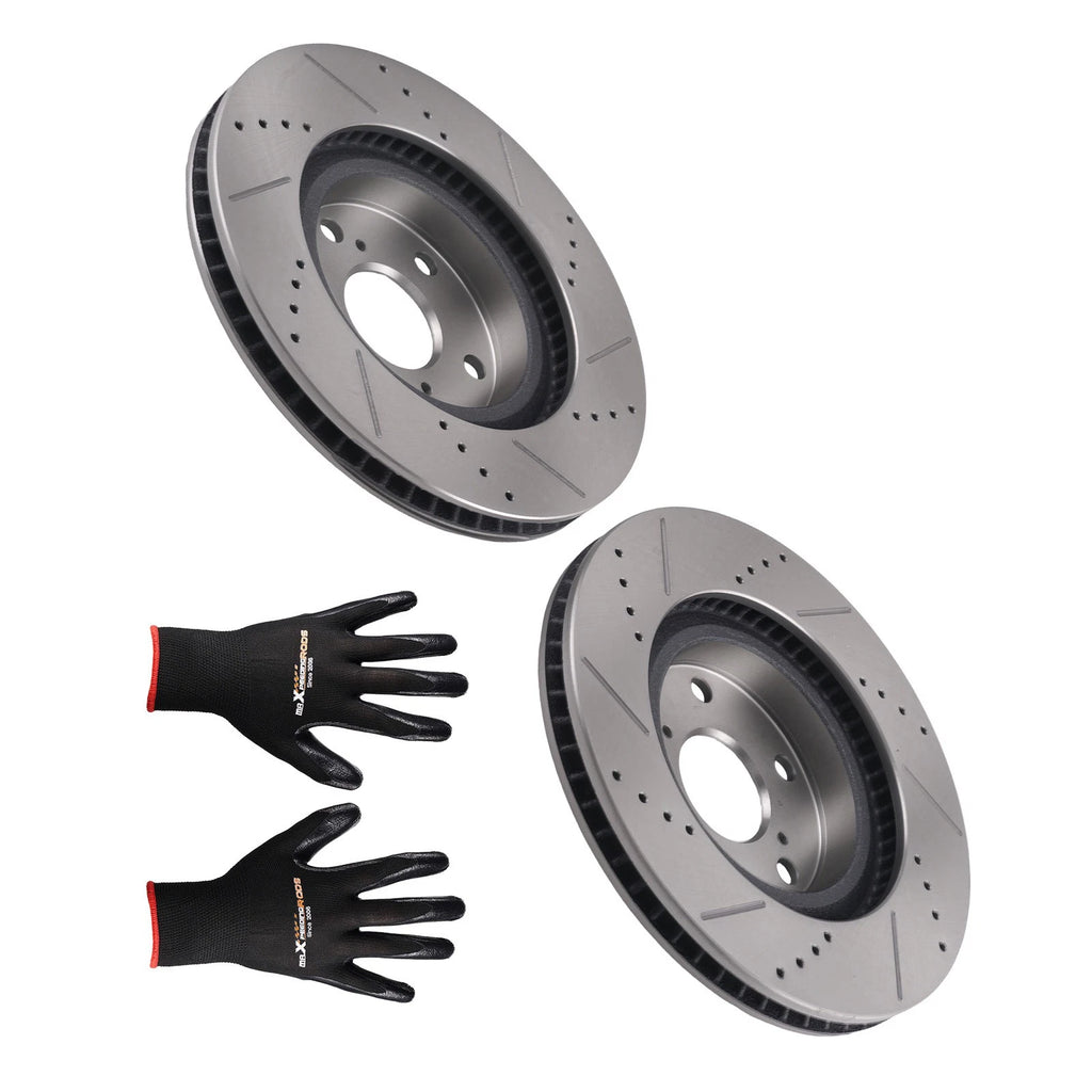 Set of 2 Front Left & Right Brake Rotors for Pontiac Vibe (2009–2010) Scion tC (2011–2016)