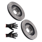 Set of 2 Front Left & Right Brake Rotors for Pontiac Vibe (2009–2010) Scion tC (2011–2016)