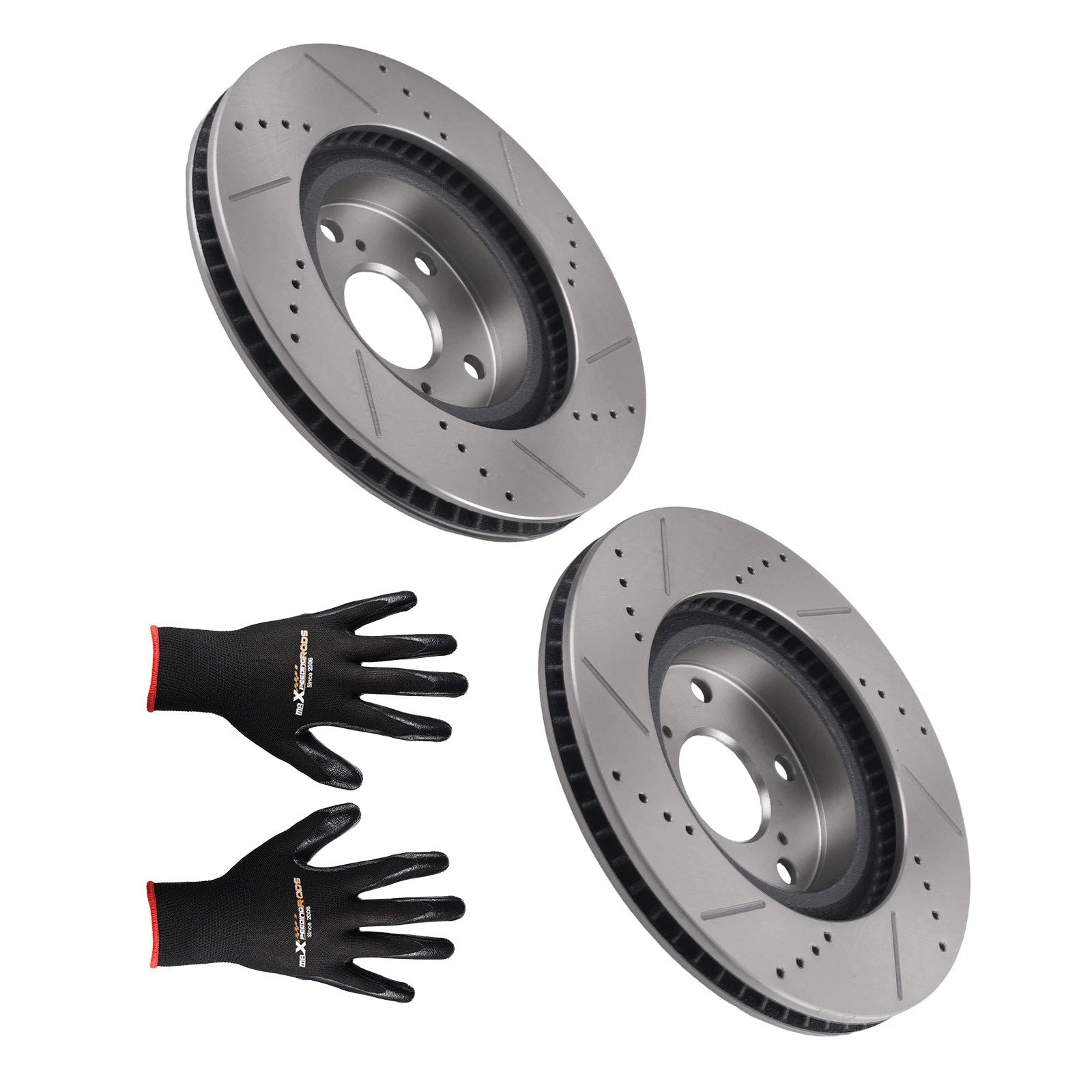 Set of 2 Front Left & Right Brake Rotors for Pontiac Vibe (2009–2010) Scion tC (2011–2016)
