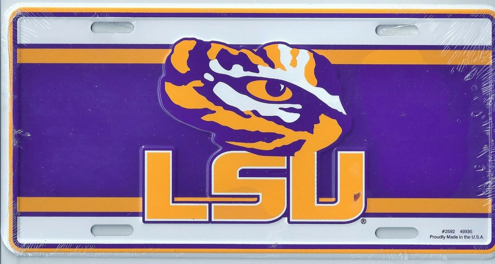 LSU Tigers License Plate for Car Truck (Metal Sign)