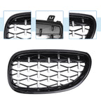 1 Pair Front Hood Bumper Grille Grill Diamond Star for BMW 5 Series (2004–2009)