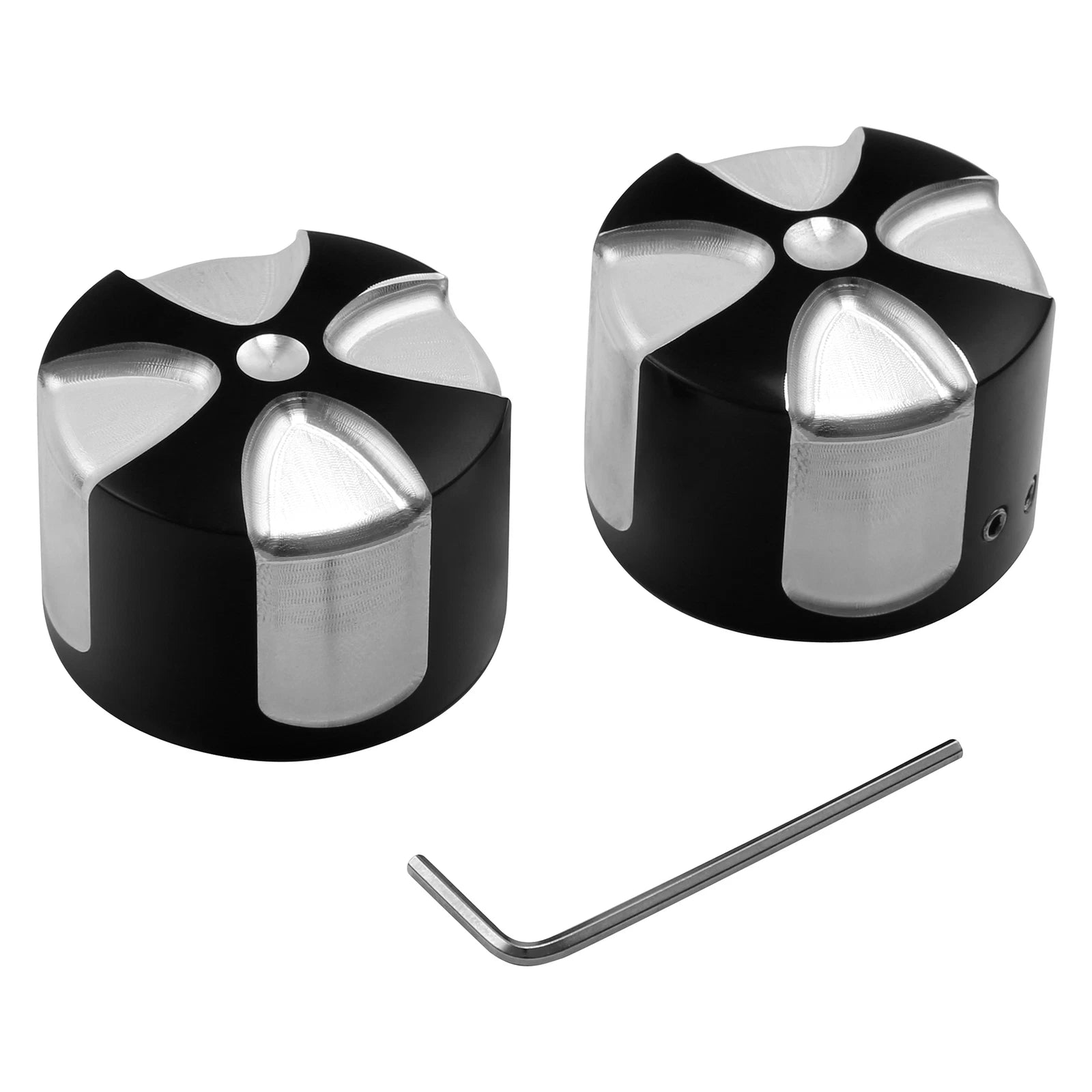 Set of 4 Front Axle Cap Nut Covers for Harley Dyna (2011–2017) & Sportster (2009–2022) Aluminum