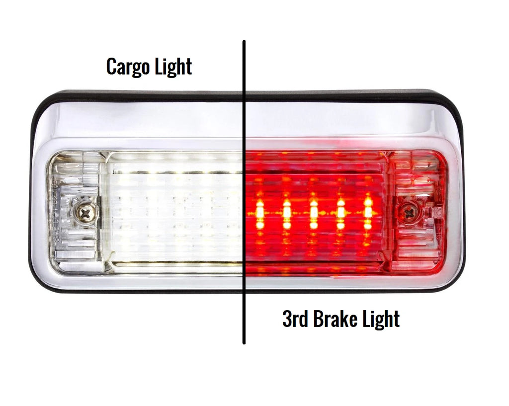 LED Bed Cargo Lamp and 3rd Brake Light Assembly for Chevy GMC Pickup (1969–1972)