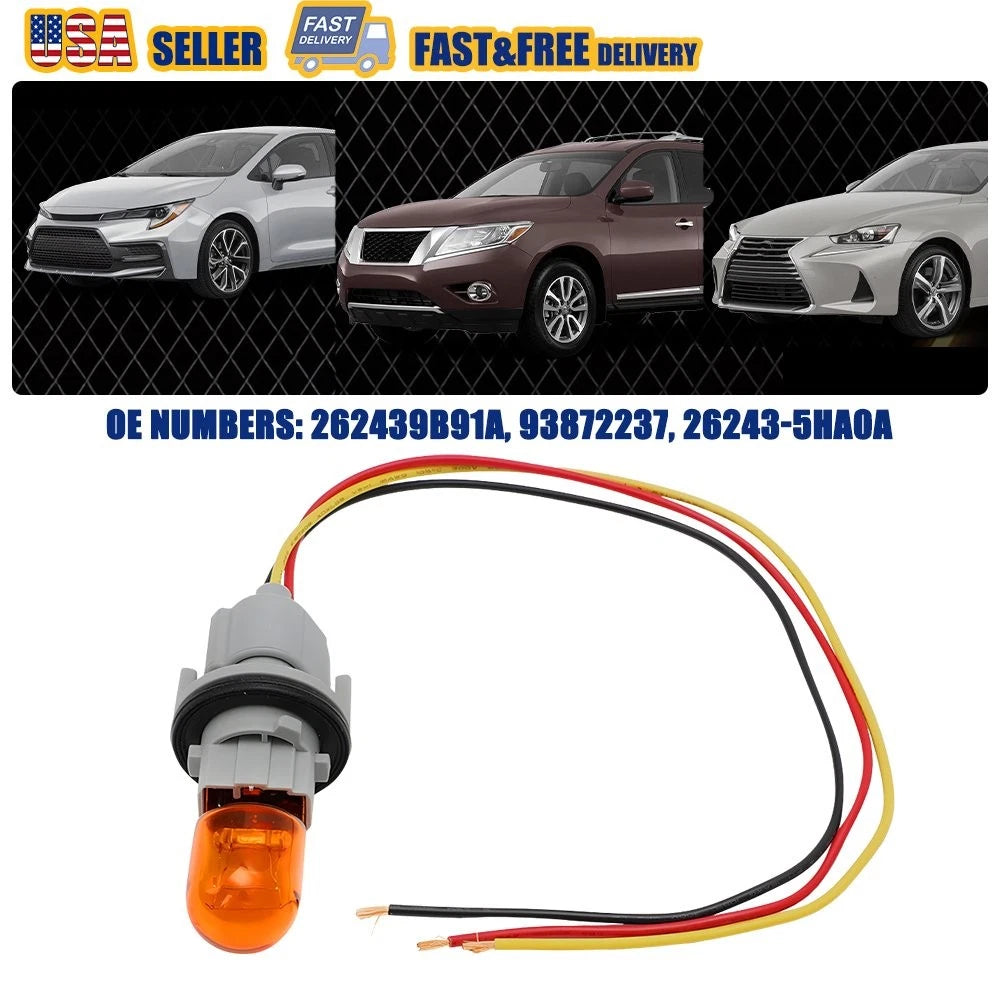 Headlight Turn Signal Bulb Socket Harness Set for Nissan Rogue Altima Pathfinder