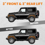 3" Front & 3" Rear Lift Kit for Jeep Wrangler JK (2007–2018)
