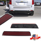 2X Red Lens Rear Bumper Reflector Lights for Chevrolet Equinox (2010–2017)