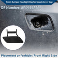 Front Right Washer Nozzle Cover Cap for Audi A3 (2008–2014) 1 Pcs