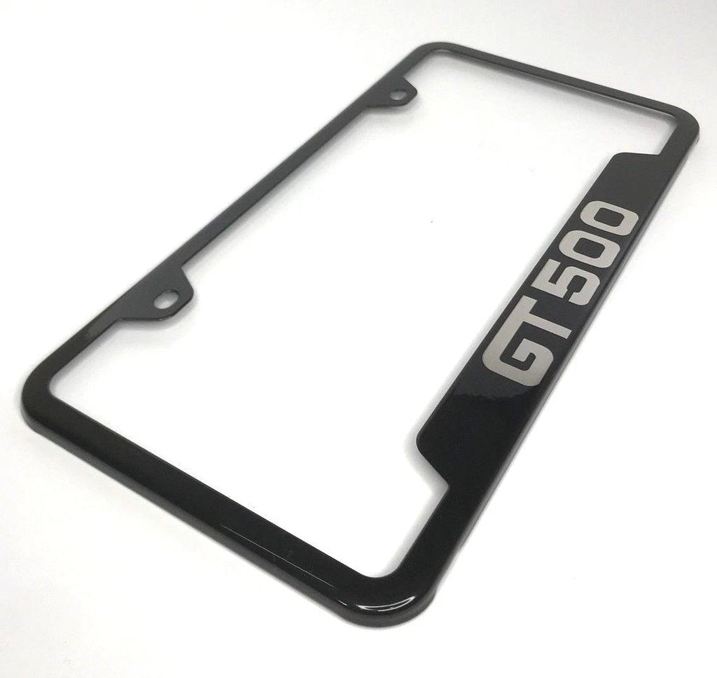 License Plate Frame Front Black Licensed Laser Etched for Ford Mustang GT500 (2007–2014)