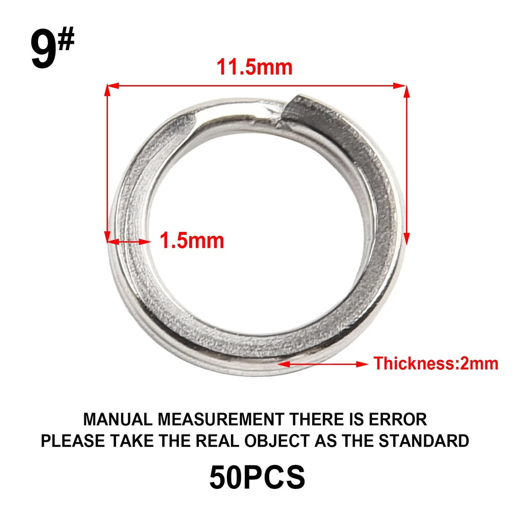 Stainless Steel Split Ring Connector for Fishing Lures (Universal)