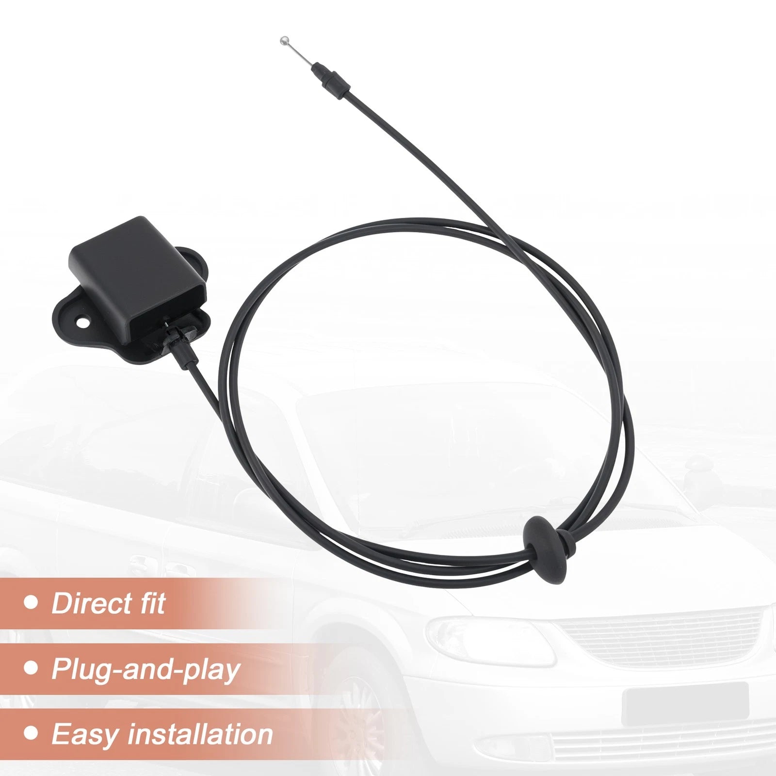 Hood Latch Release Cable 912-076 for Chrysler Town & Country, Dodge Caravan 