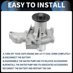 Water Pump for Toyota Corolla (1993–1997) No. 1611019135 with Rubber Ring Kit