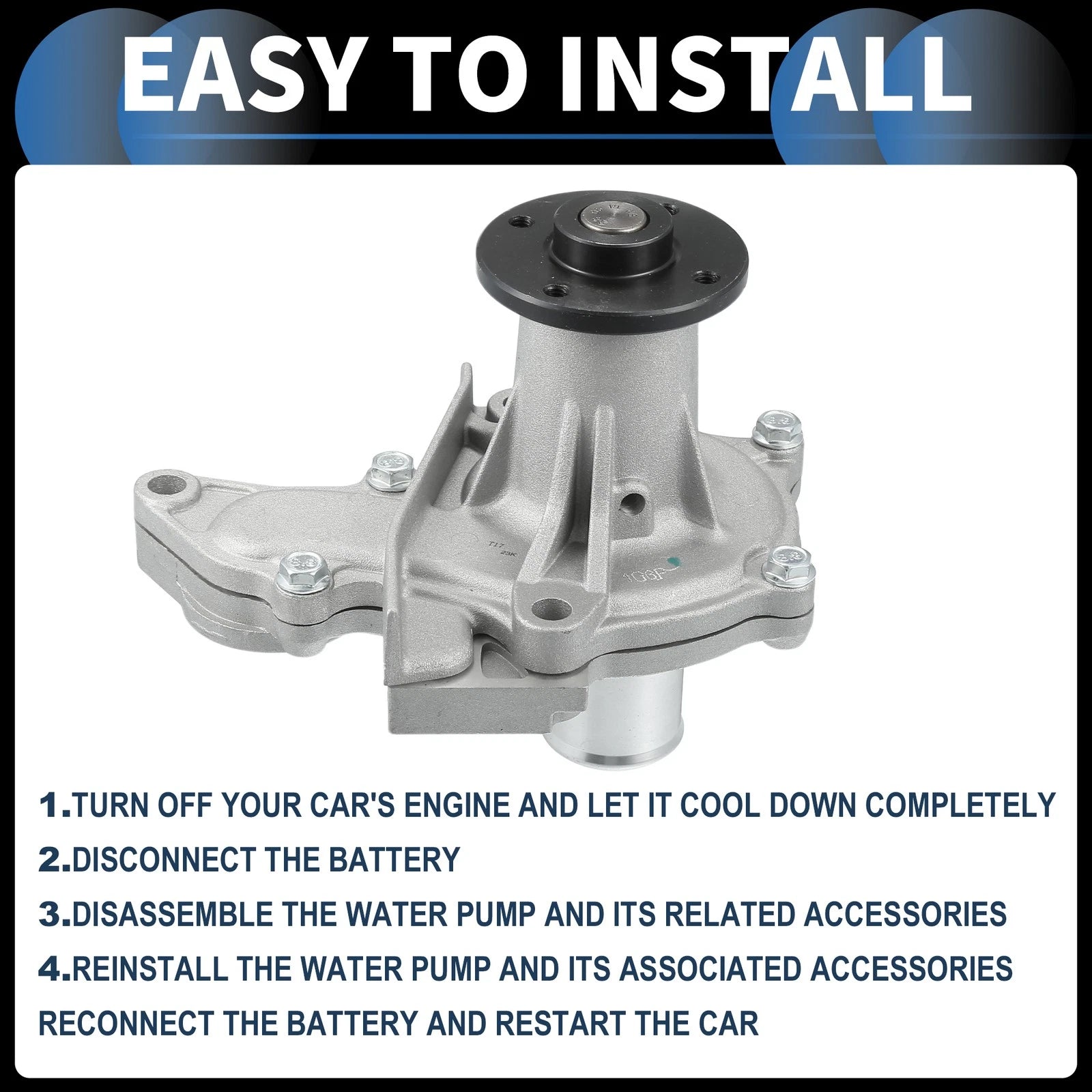 Water Pump for Toyota Corolla (1993–1997) No. 1611019135 with Rubber Ring Kit