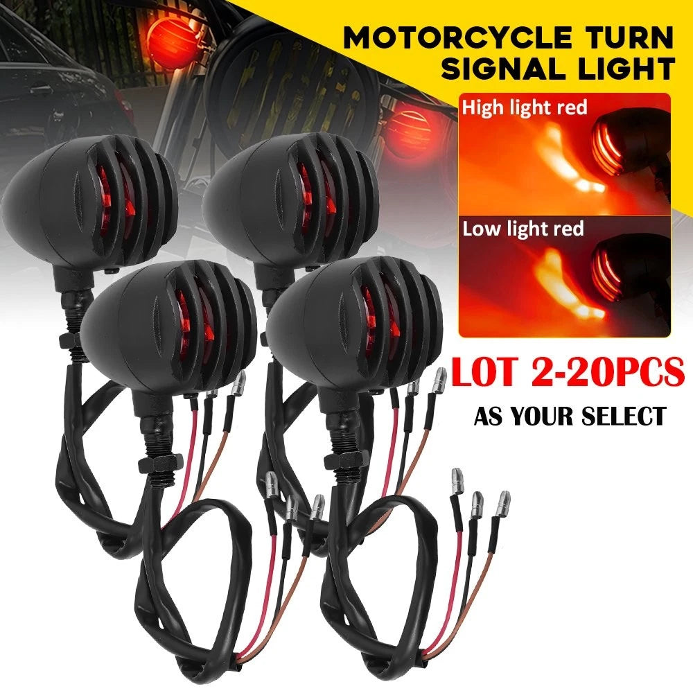 2X Red Halogen Turn Signal Indicator Light for Universal Motorcycle