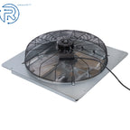 24" Wall Mounted Exhaust Fan with Automatic Shutter for Attic