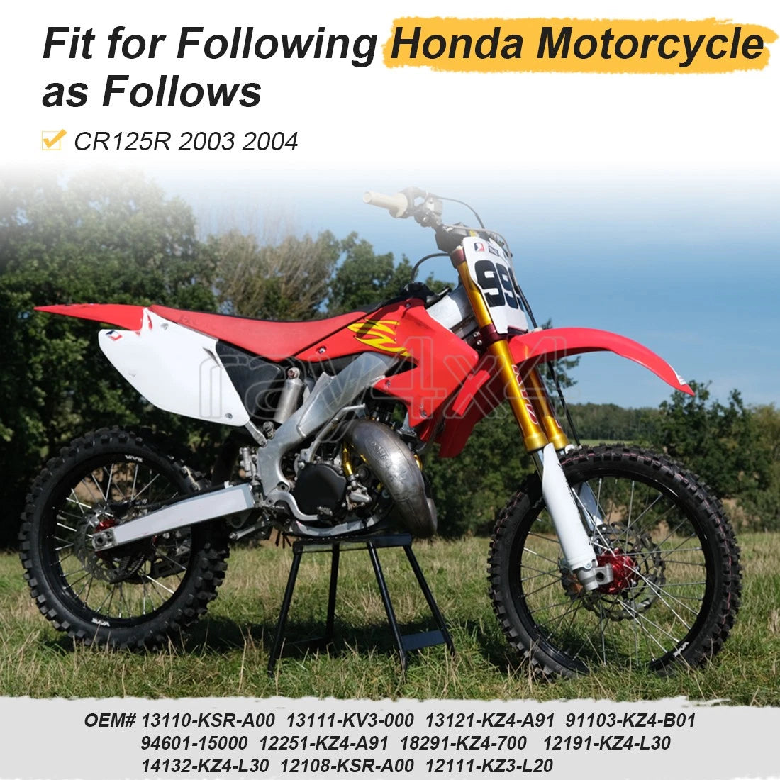 Top End Rebuild Piston Gasket Kit for Honda CR125R (2003–2004) 54mm Standard Bore