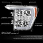 Sequential 3D LED Bar Projector Headlights for Ford F-150 (2021–2023)