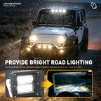 Windshield Frame Cover Cowl Armor with LED Lights for Jeep Wrangler JK (2007–2018)