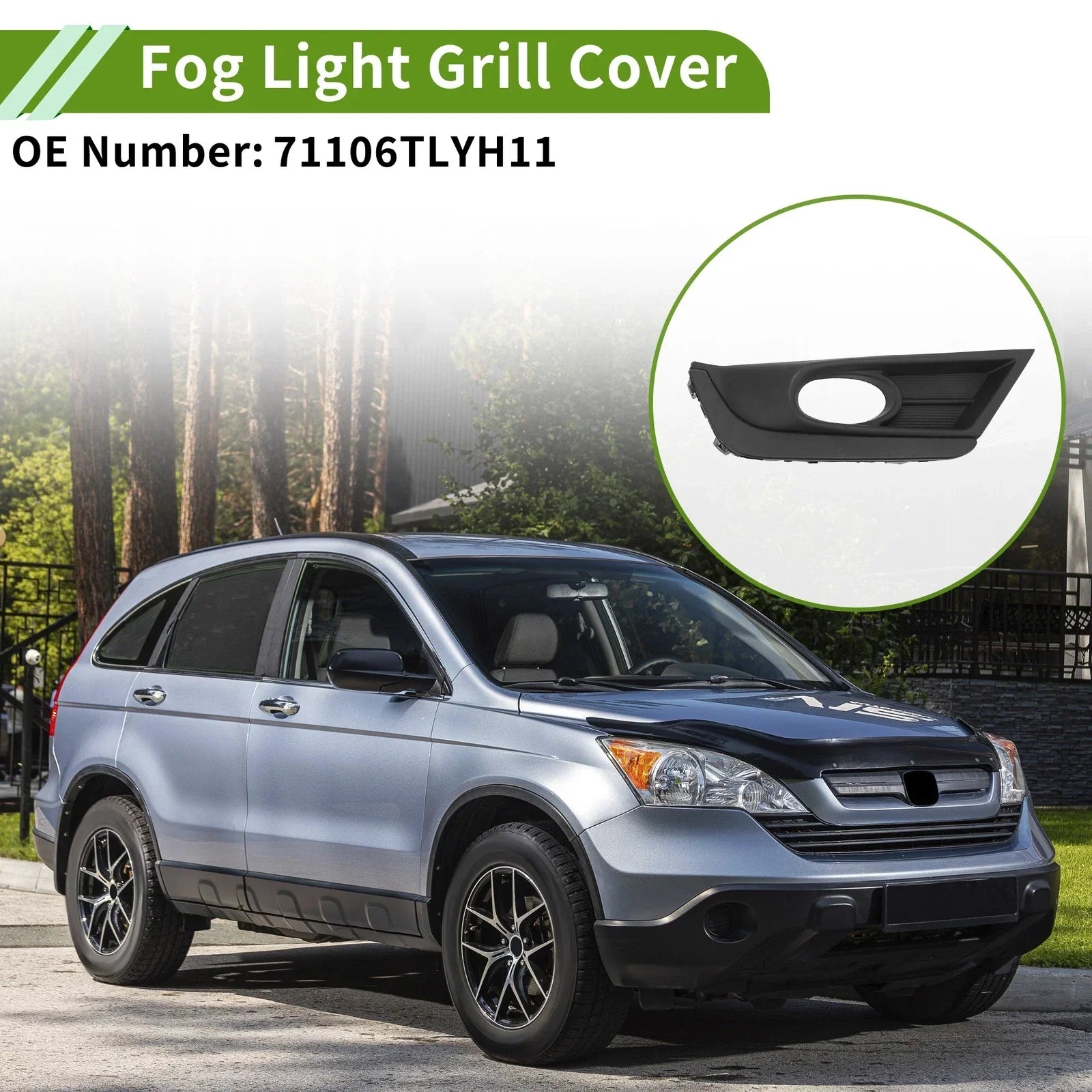 Right Front Fog Light Grill for Honda CR-V 2016-2019 (2016-2019)