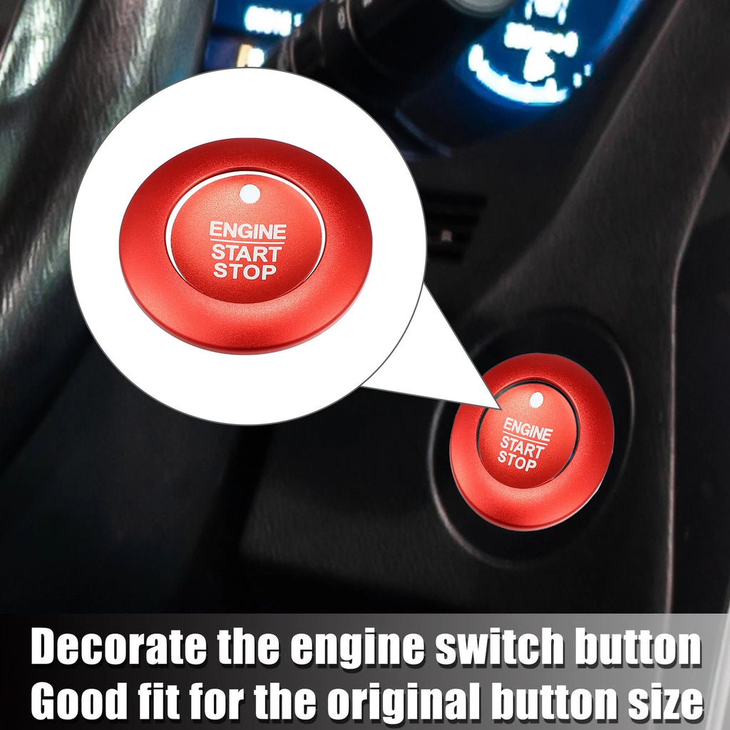 Engine Start Stop Button Cover Kit for Ford Explorer Hybrid (2011–2021) Red 723115121209