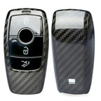Remote Key Fob Cover for Mercedes Benz E-Class W213 (2017–2018) Carbon Fiber Black