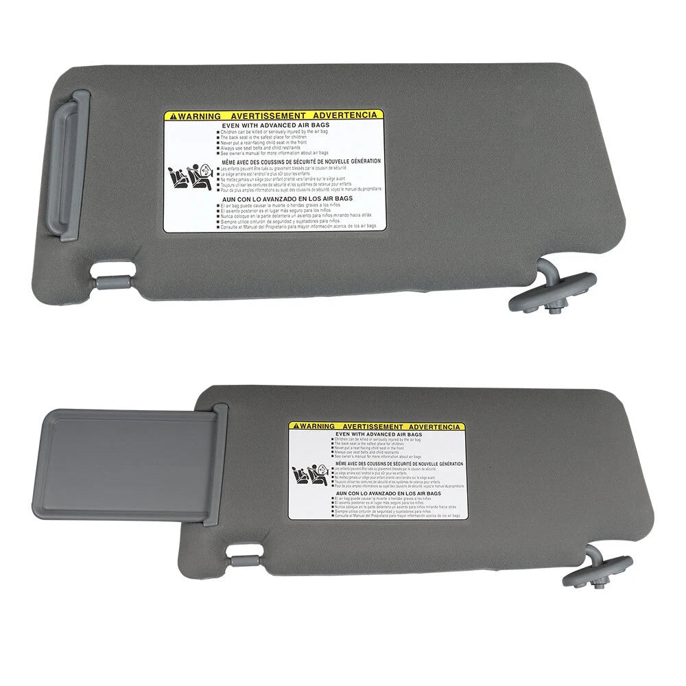 Set of 2 Sun Visors for Toyota Tacoma (2005–2015) Gray