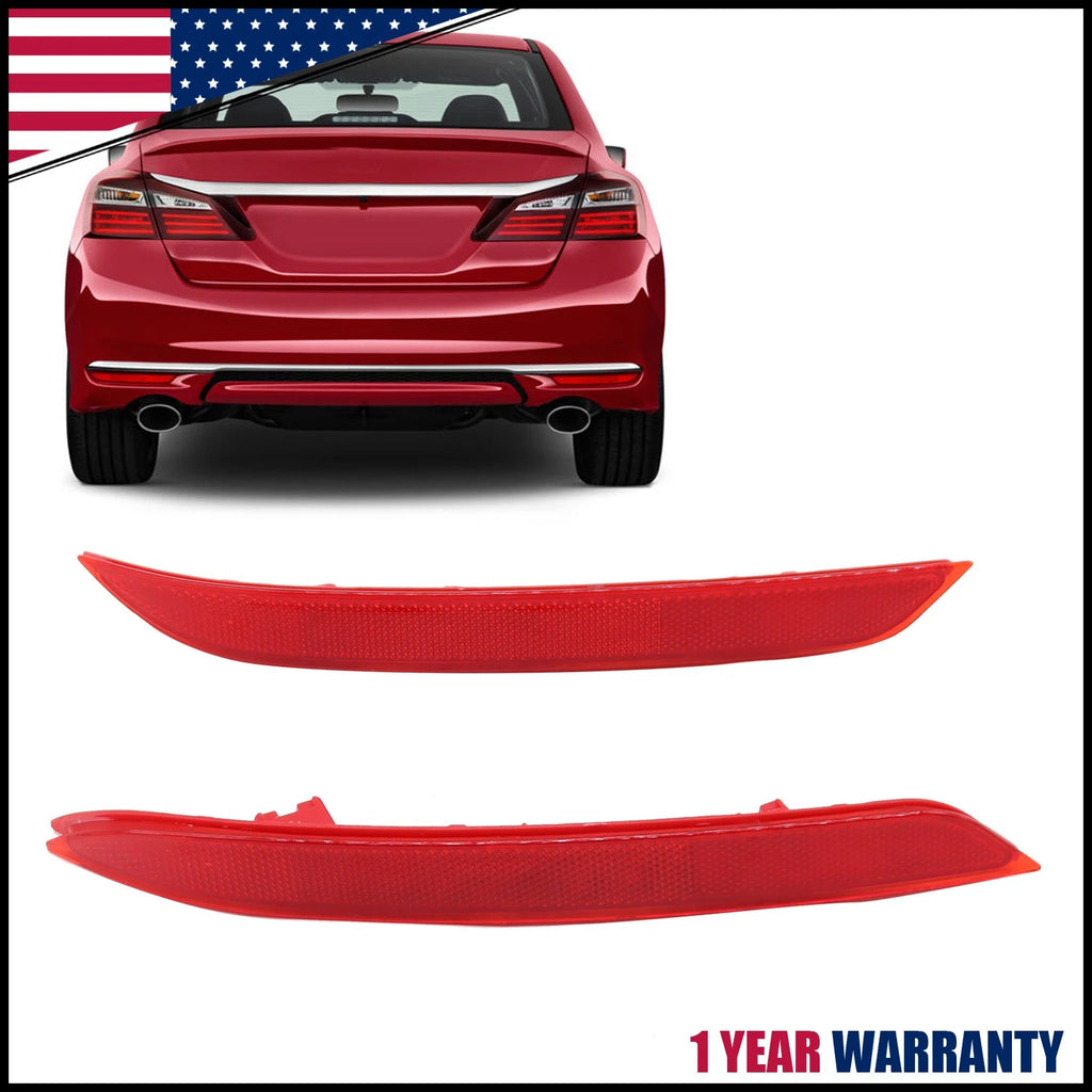 Rear Bumper Reflector Set of 2 for Honda Accord (2016–2017)