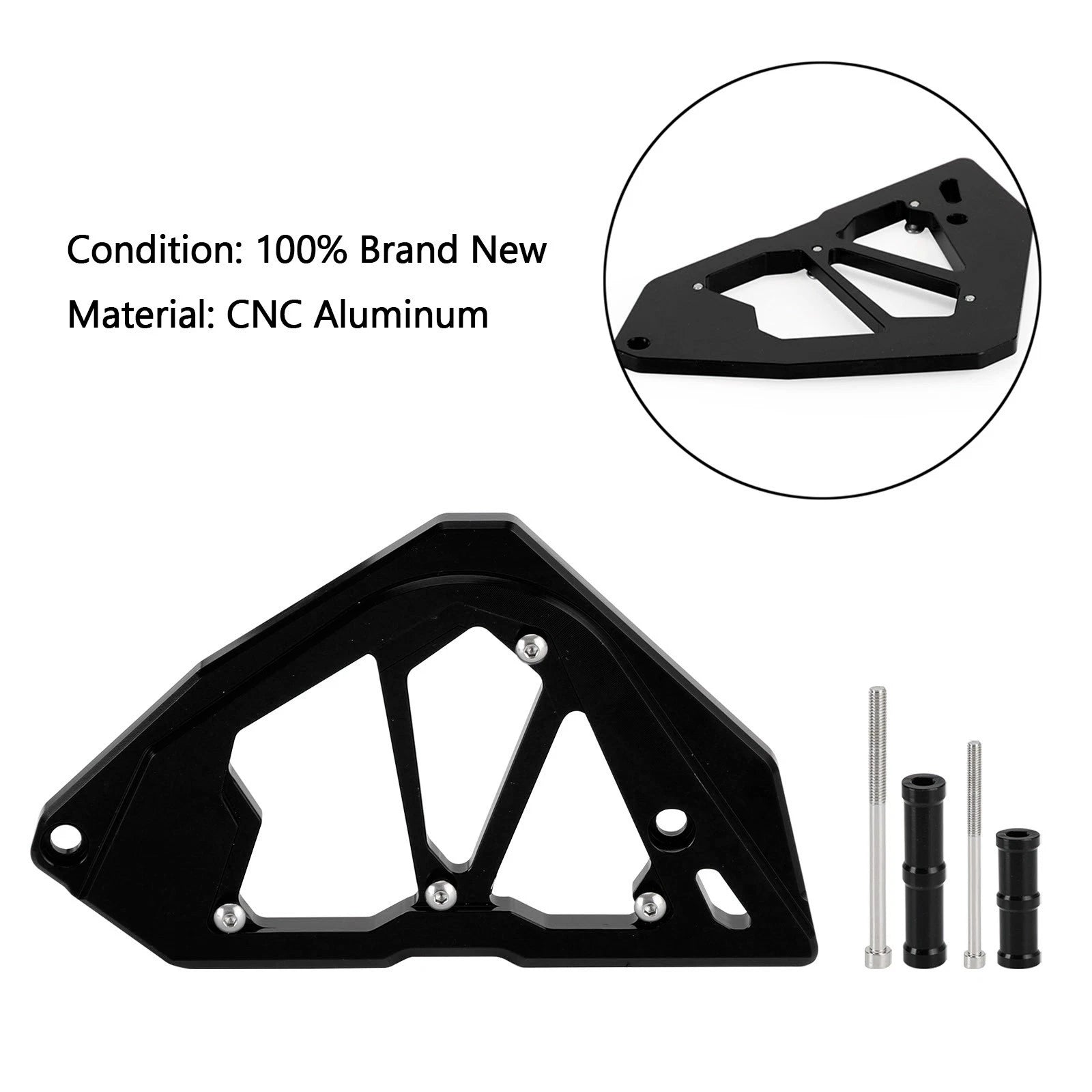 Sprocket Cover Chain Guard for Kawasaki Z250 Z300 Ninja 300 250 (2013–2017) Black