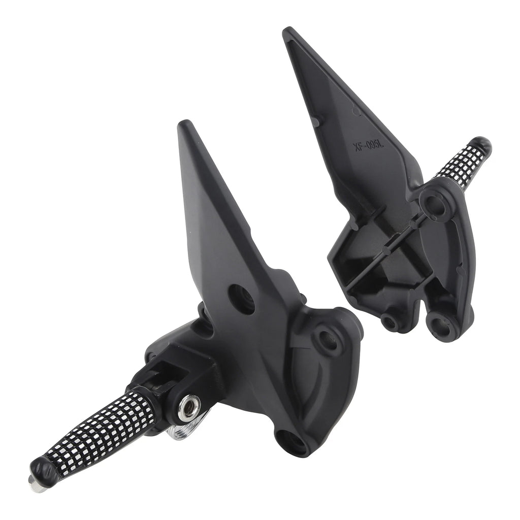 Matte Black Driver Front Footpegs Bracket for Kawasaki Z1000 (2010–2023)