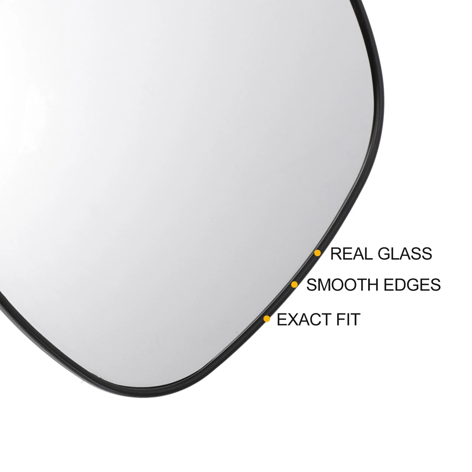 Left Side White Mirror Glass w/ Back for KIA Ceed (2009–2012)