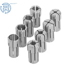 Set of 8 Precision Double Angle Collets for Various Applications