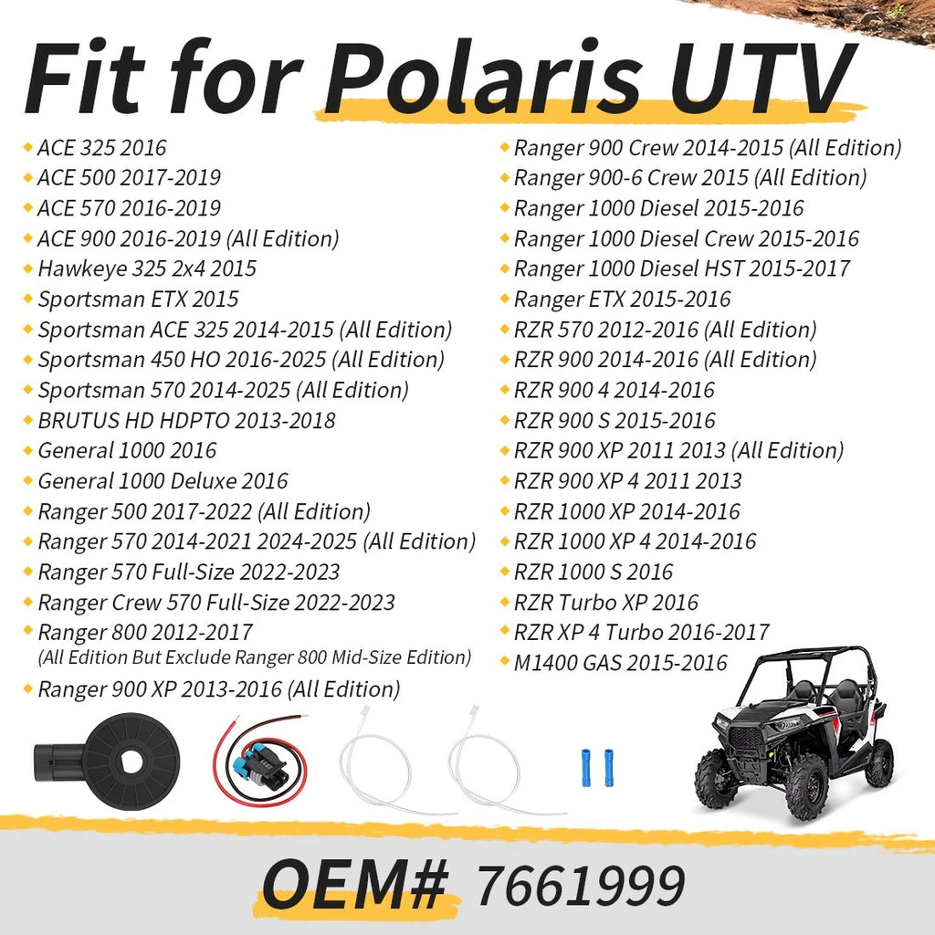 Gear Position Sensor & Idle Air Control Valve Pigtail Harness for Polaris Ranger (2003–2023)