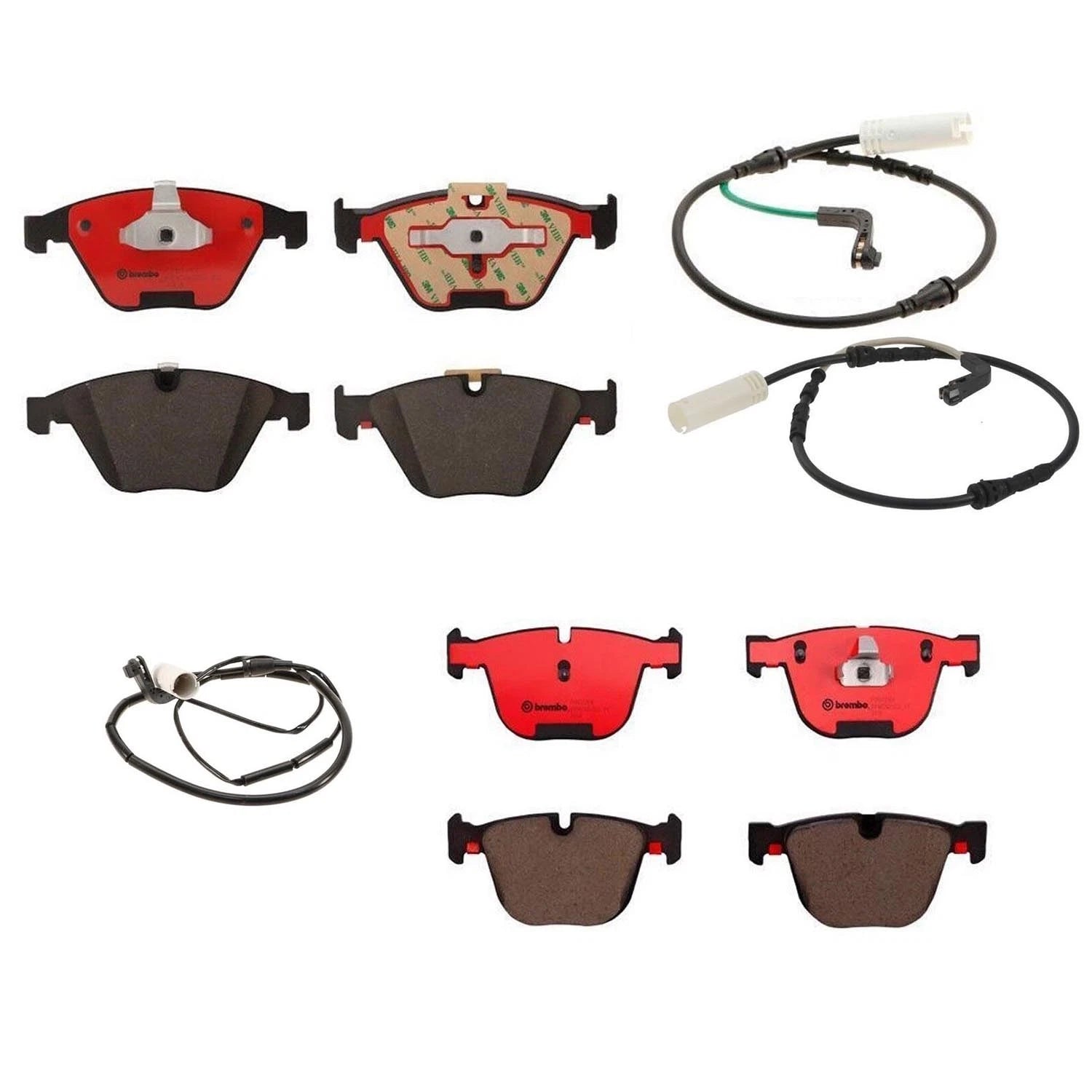 Brembo Front & Rear Ceramic Brake Pads Kit with Sensors for BMW M3 (2007–2013)